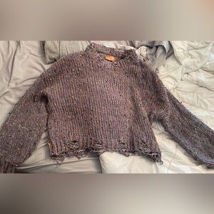 Distressed grey sweater size small